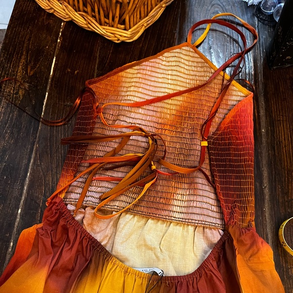 Brand New Zara tie-dye cotton maxi dress 🧡💛 - Picture 7 of 9